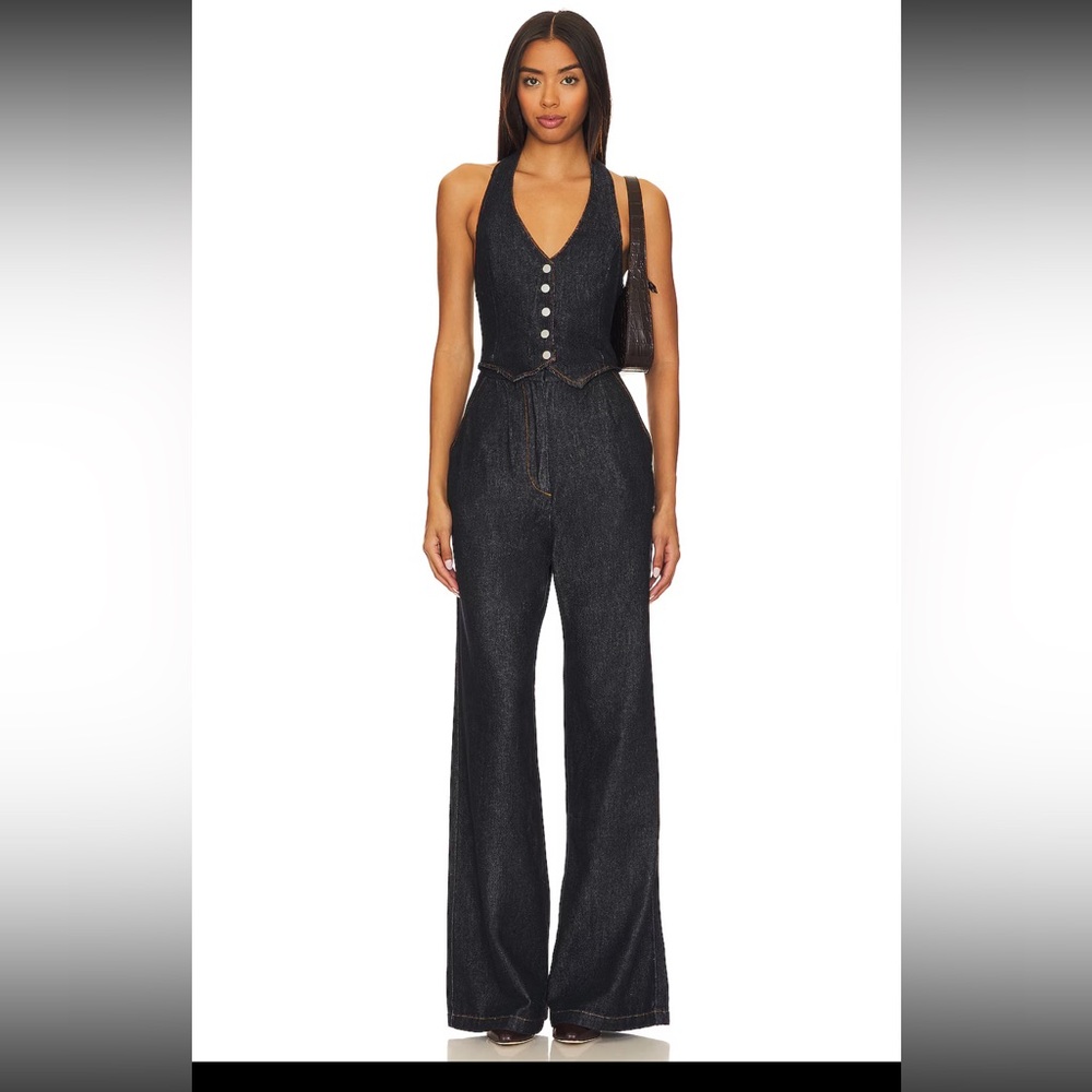 New Amanda uprichard Stylish isadore Halter Jumpsuit